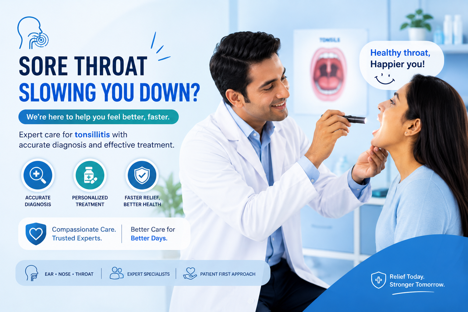 ENT Specialist for Tonsillitis Treatment in Navi Mumbai | Lions Hospital
